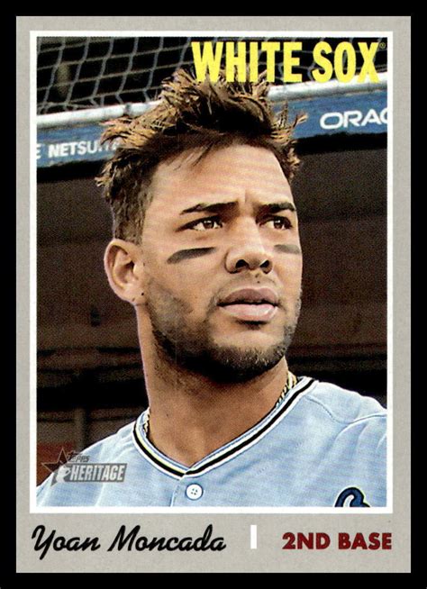 2019 Topps Heritage 315 Yoan Moncada Chicago White Sox Ebay