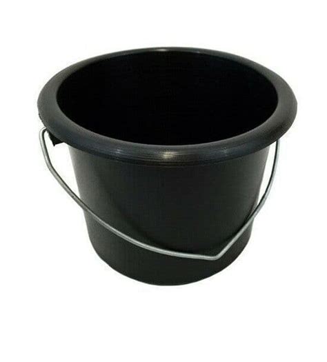 5l Litre Plastic Paint Kettles Black Buckets Tubs Diy Supplies Painting