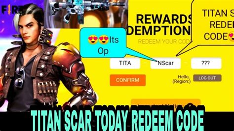 Free Fire New Titan Scar Redeem Codetitan Scar Redeem Code Today8th