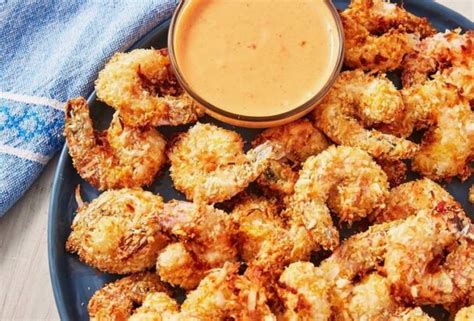 Crispy Coconut Shrimp With Tangy Mango Dipping Sauce Airfryer Recipe