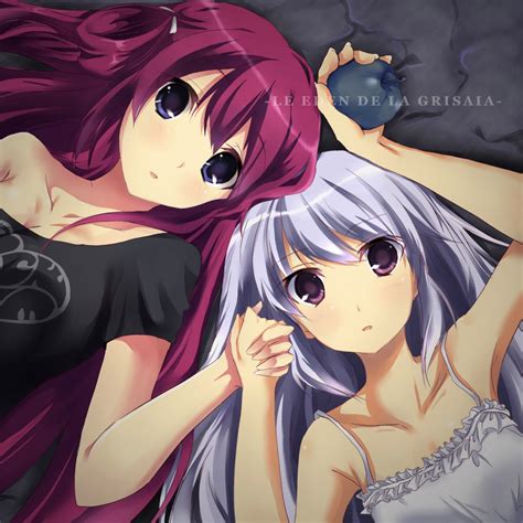 Safebooru 2girls Aqua Hair Blue Eyes Dress Grisaia Series Grisaia No Kajitsu Grisaia No