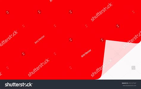 Curled Corners Red Note Papers Vector เวกเตอร์สต็อก ปลอดค่าลิขสิทธิ์