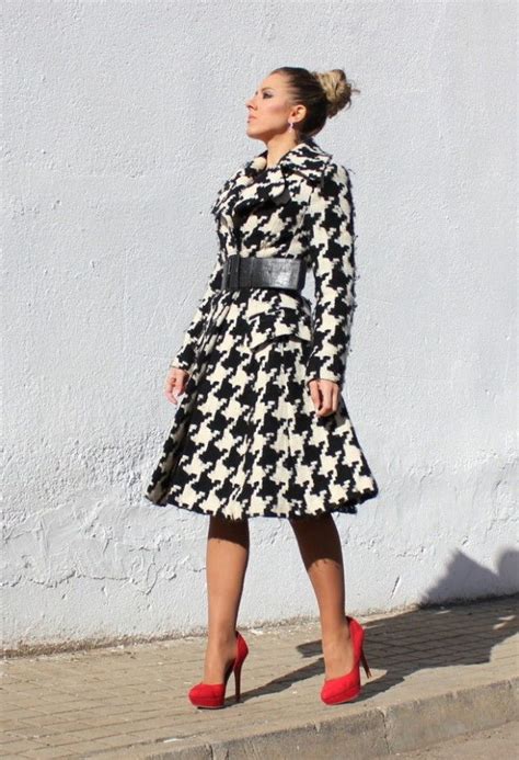 Houndstooth Print 17 Stylish Outfit Ideas Houndstooth Dress Outfit