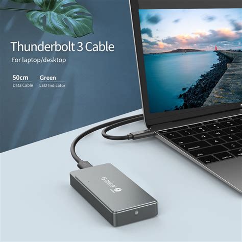 Thunderbolt 3 NVME M 2 SSD Gehäuse Sky Grey Orico