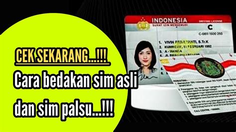 Cara Bedakan Sim Asli Dan Sim Palsu Cek Sekarang Sim Mu Youtube