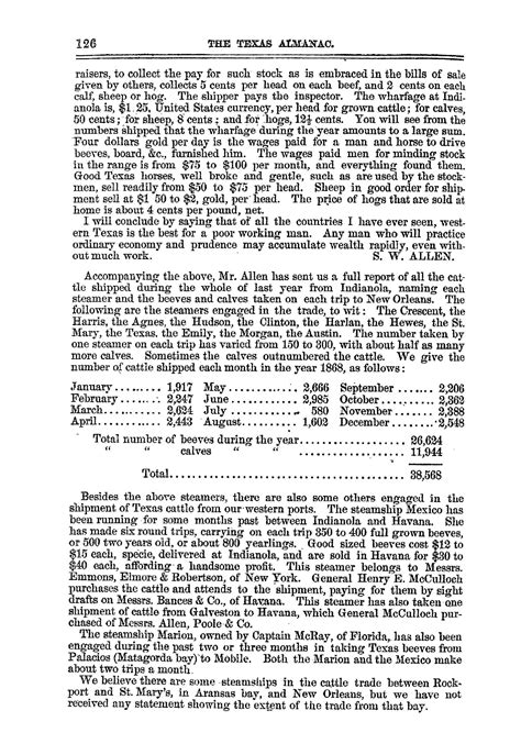 texas almanac    emigrants guide  texas page