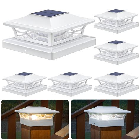 Buy Aponuo Solar Post Cap Lights X Post Solar Lights Color Modes