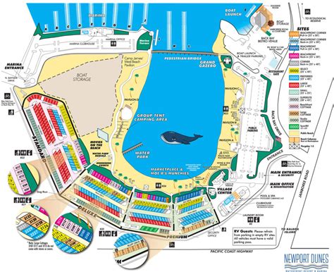 Newport Dunes Waterfront Resort & Marina Resort Map - RV Resort & Tent ...