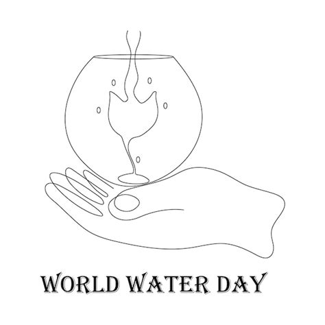 Premium Vector Single Line One Art Of World Water Day Good For World