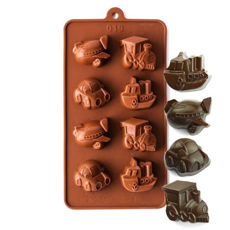 Cars Boats Trains And Planes Silicone Chocolate Mold