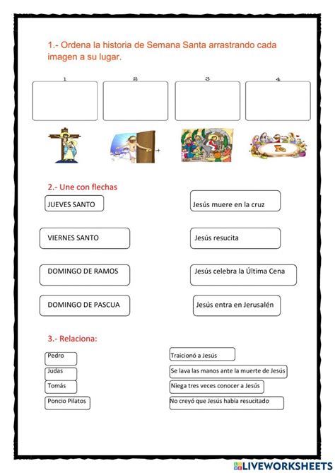 Semana Santa interactive worksheet for 3º primaria