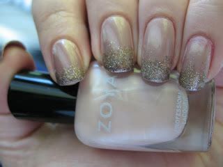Moondancerjen S Nails Nude With Sparkly Tips