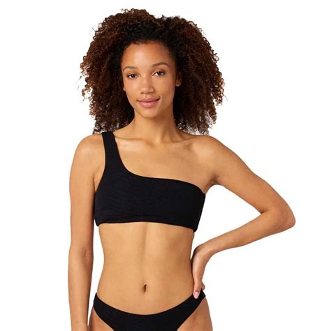 Rip Curl Custom Rib One Strap Bikini Top Black Dressinn