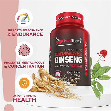 High Strength Korean Red Panax Ginseng Capsules Mg Count