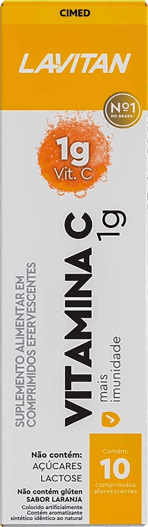 Cimed Lavitan Suplemento Alimentar Efervescentes Vitamina C 1g 10