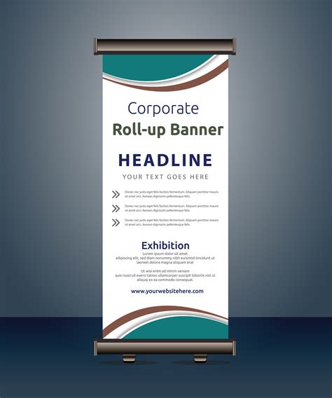 Vector Corporate Business Roll Up Banner Standee Pull Up Banner X