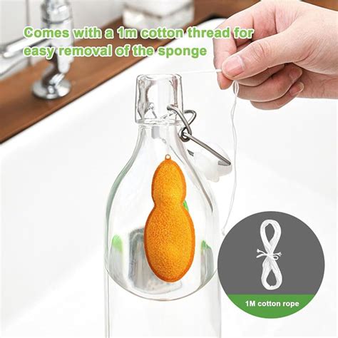 Magic Beans Bottle Cleaner Beans Shaped Bottle Cleaning Sponge Beans