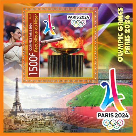 Stamps Olympic Games 2024 In Paris 2019 6 Sheets Perforated Africa