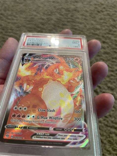 Psa Mint Pokemon Swsh Darkness Ablaze Full Art Charizard Vmax