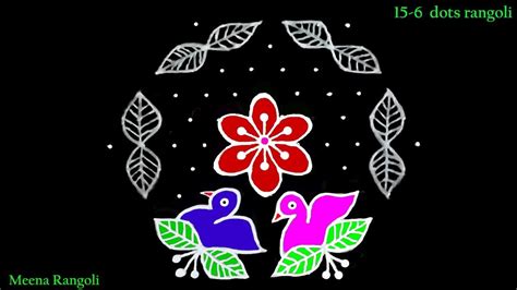 Beautiful Birds Rangoli Design Sankranthi Muggulu Pongal Kolam Dh