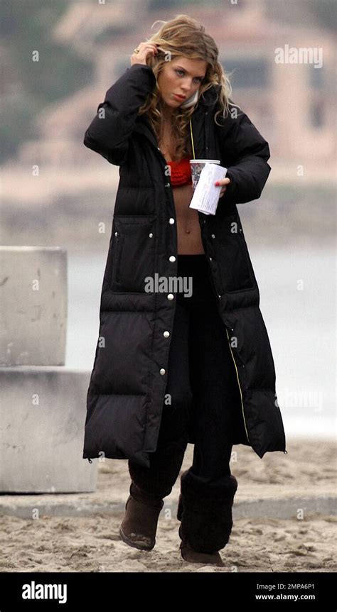 Annalynne Mccord Shows Off Her Hot Body In A Red Bikini On The Set Of During A Day Of