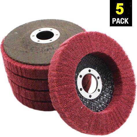 5 PCs 4 1 2 Nylon Fiber Flap Polishing Wheel Flap Disc 320Grit