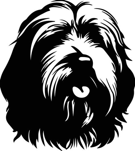 Old English Sheepdog silhouette portrait 38491759 Vector Art at Vecteezy