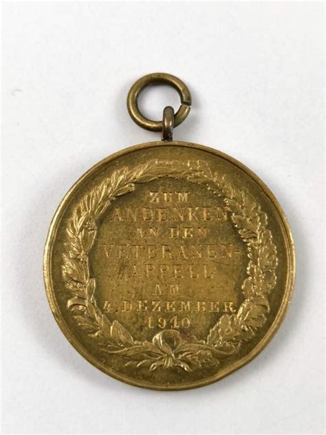 W Rttemberg Medaille Zum Andenken An Den Veteranenappell Am Deze