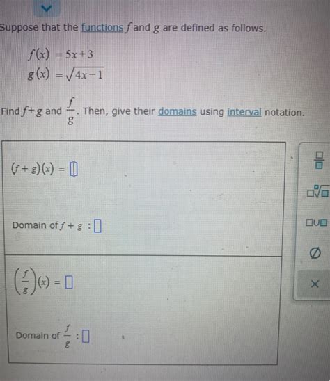 Solved Suppose That The Functions Fand G Are Defined As