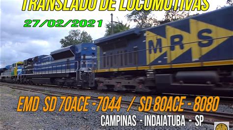 Locomotivas Emd Sd Sd No Translado Para Mrs Logistica Em Minas