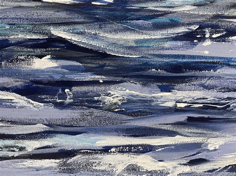 Abstract Seascape Acrylic on Canvas Blue Tones - Etsy