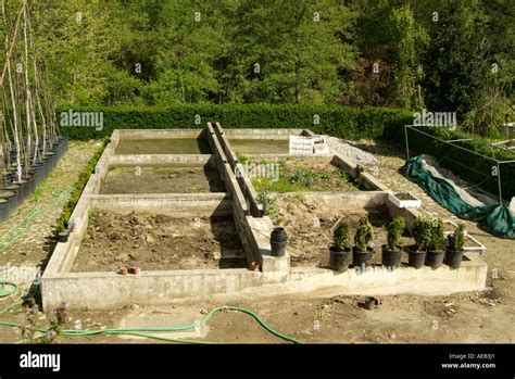 Sludge Drying Beds In A Wastewater Treatment Works Stock Photo Royalty