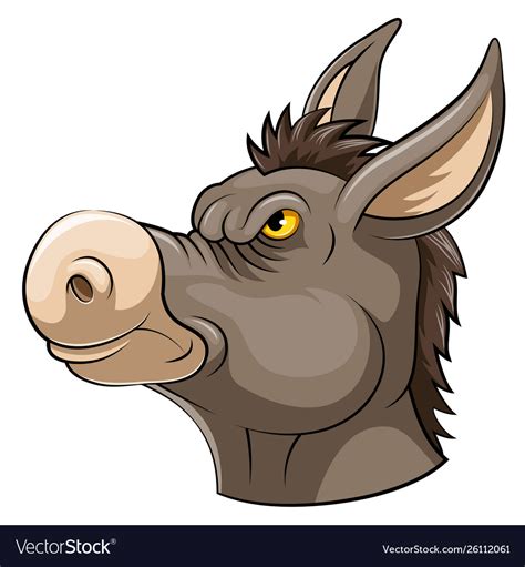 Mascot head an donkey Royalty Free Vector Image