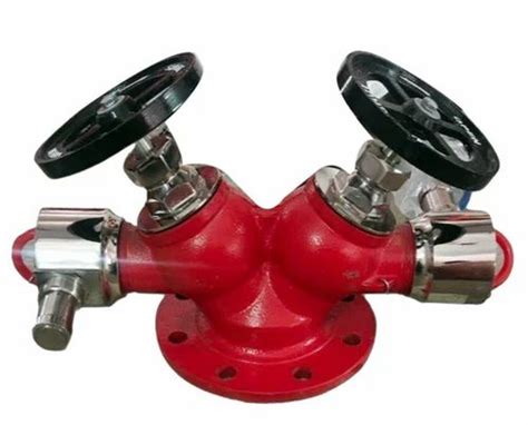 Material Cast Iron Double Hydrant Valve For Fire Fighting Equipment