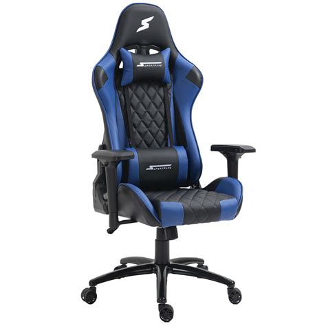 Cadeira Gamer SuperFrame Knight Reclinável Preto e Azul