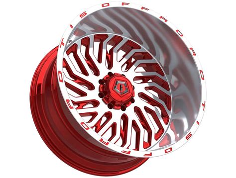 TIS Machined Red 561 Wheel 561MRL 2226844 Havoc Offroad