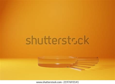 3d Render Glass Image Podium Minimal ภาพประกอบสต็อก 2197693141 Shutterstock