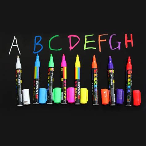 Freen Shipping 8pcs 8 Color Highlighter Fluorescent Liquid Chalk Marker