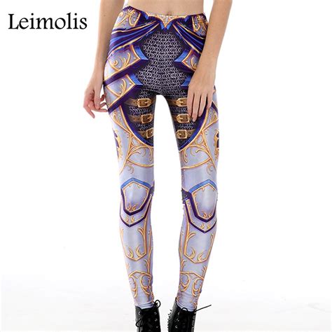 Leimolis D Print Armor Leopard Harajuku Punk High Waist Workout Push