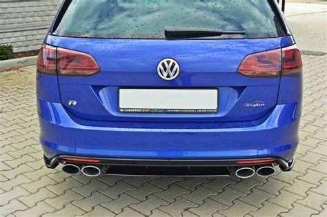 Splitter Tylny Środkowy VW Golf 7 R Estate Bez dyfuzora Gloss Black