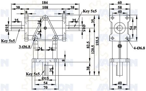 JTA15 Miter Gearbox Aluminium Miter Gear Box Light Duty Bevel Small