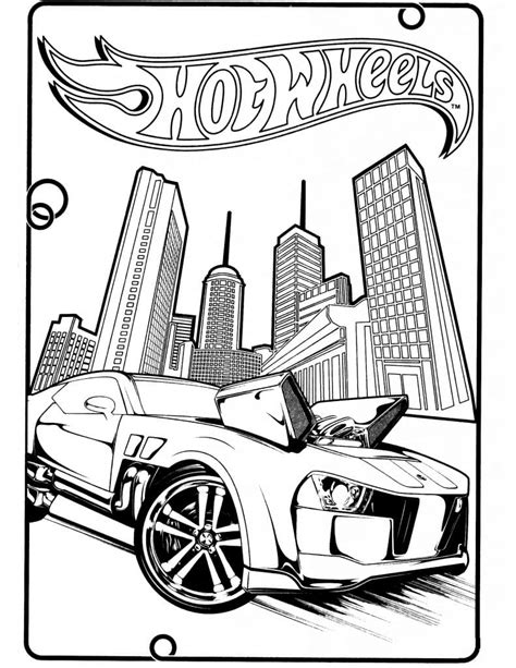 Fise de Colorat cu Hot Wheels Mașină Imprimabilă Descărcați imprimați sau colorați online gratuit