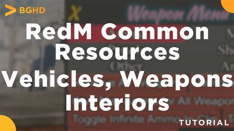 Installing Common Redm Resources Weapons Vehicles Interiors Redm