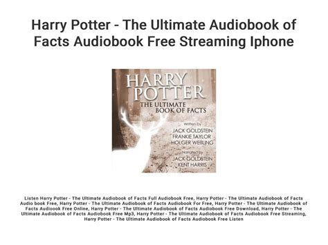 Harry Potter The Ultimate Audiobook Of Facts Audiobook Free Streaming