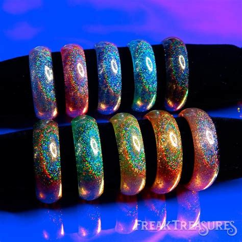 Holographic Resin Ring Holo Holosexual Rainbow Iridescent In