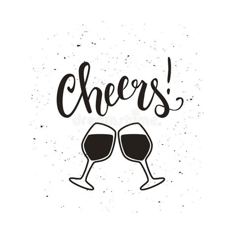 Cheers Wine Glass Flat Icon Stock Vector Illustration Of Color Happy