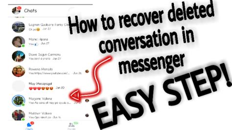 How To Recover Deleted Messages In Messenger Paano Mag Recover