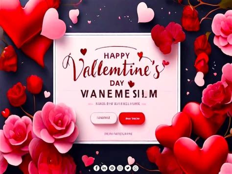 Premium Psd Happy Valentines Day Instagram Or Social Media Post Template