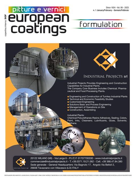 Pitture E Vernici European Coatings Issue 1 January February 23 By