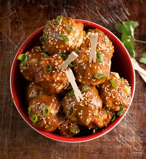 Asian Chicken Meatballs Kim S Healthy Eats